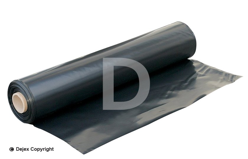 4.0m x 200m x 75mu BLACK POLY 